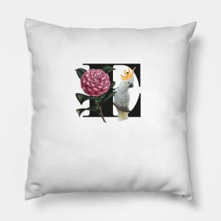 Botanical Alphabet E Pillow