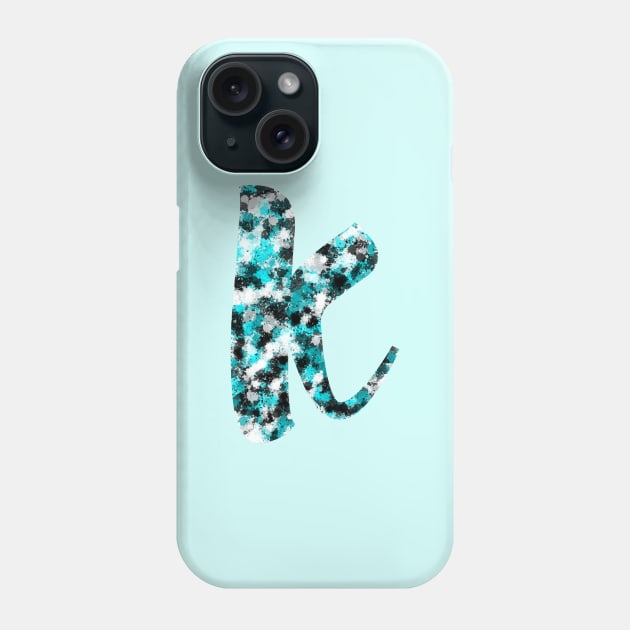 Paint Splash Letter K Phone Case by Hip Scarves and Bangles