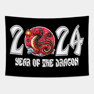 Happy New Year 2024 Chinese New Year 2024 Year of the Dragon Tapestry