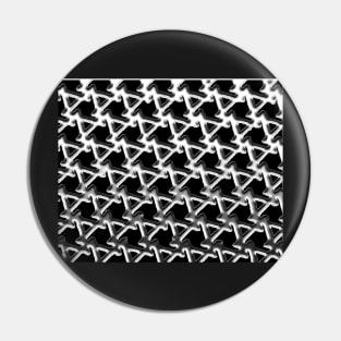 Black white and grey triangle chainmail Pin