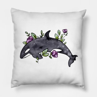 Floral Whale Pillow