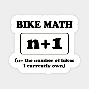 Bike Math N + 1 Cyclist Magnet