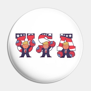 USA TRUMP CARTOON Pin