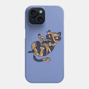 Mummy Cat // Cute Halloween Drawing Phone Case