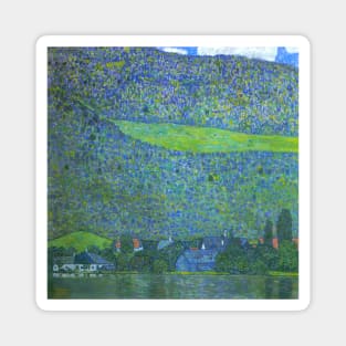 Unterach on the Attersee by Gustav Klimt Magnet