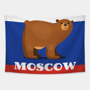 Cute Cartoon moscow Bear Tapestry