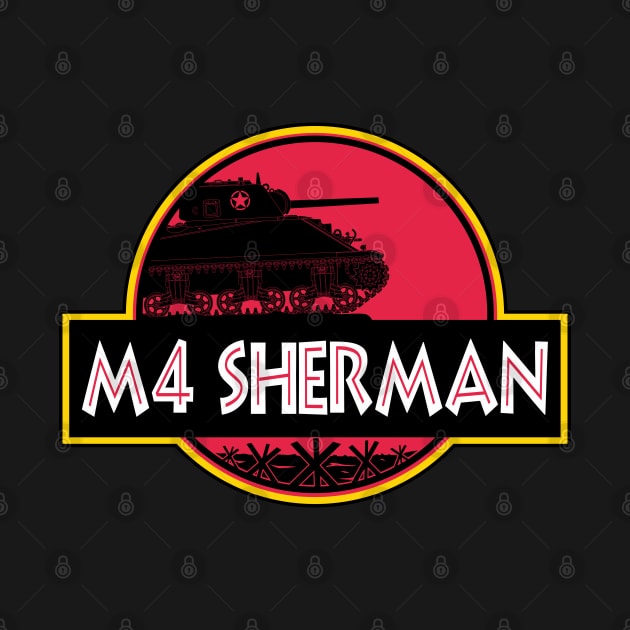 M4 Sherman tank as a dinosaur by FAawRay