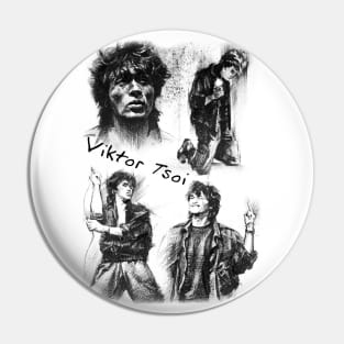 Viktor Tsoi rock stars Group "кино" "kino" Pin