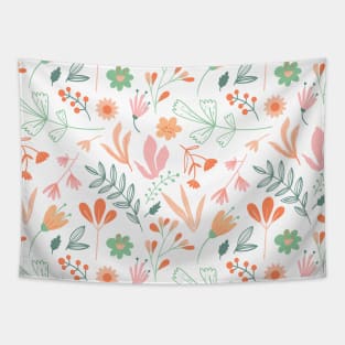 Scandinavian Summer Colorful Spring Flowers Tapestry