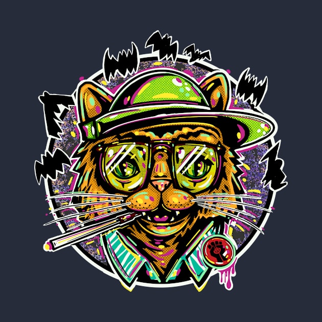 Hunter Thompson Cat by BradLeiby