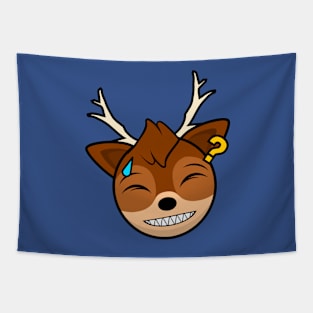 Confused Reindeer Ecstatica Tapestry