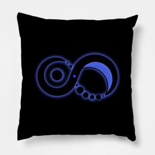 Solaris Moebius Hellblau (Logo klein) Pillow