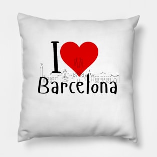 I Love Barcelona Pillow