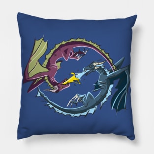 Duality Dragon Fight Pillow