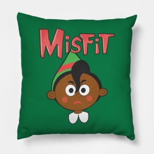 Misfit Elf 2 Red and Green Pillow