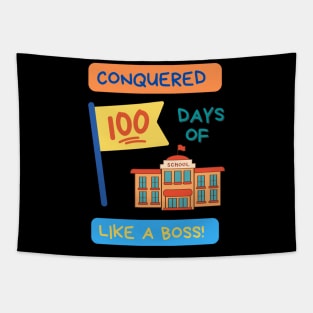 Conquered 100 Days of School Tapestry