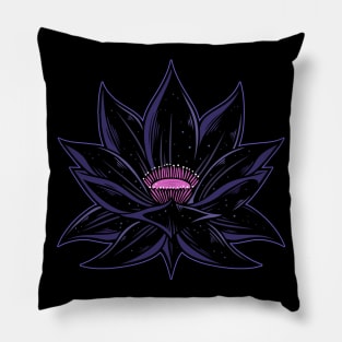 Black lotus Pillow