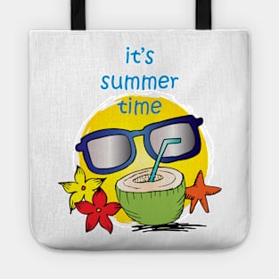 Summer time vector banner design Tote