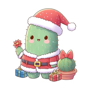 Cute Christmas Cactus Santa T-Shirt