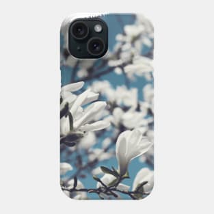 White Magnolia Blossoms Phone Case