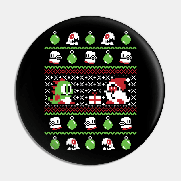 Ugly Christmas Sweater - Bubble Bobble Pin by RetroReview