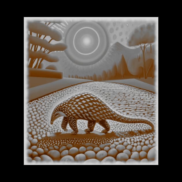 AI generated Pangolin walking on gravel by Catbrat