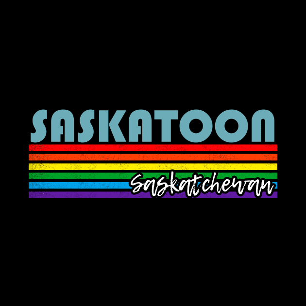 Saskatoon Saskatchewan Pride Shirt Saskatoon LGBT Gift LGBTQ Supporter Tee Pride Month Rainbow Pride Parade by NickDezArts