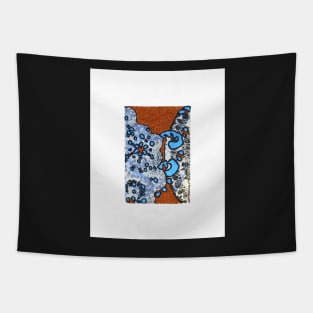 Black Blue Brown I Tapestry