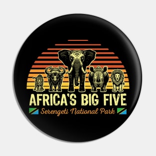 Africa's Big Five Safari | Leopard Rhino Elephant Buffalo Lion | Big 5 Africa | Serengeti National Park Pin