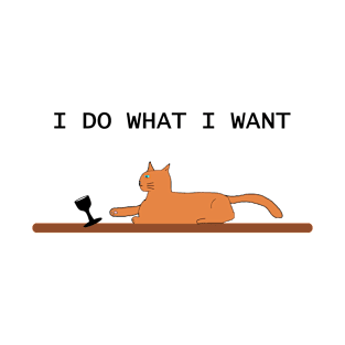 Cats do what they want (but in orange) T-Shirt