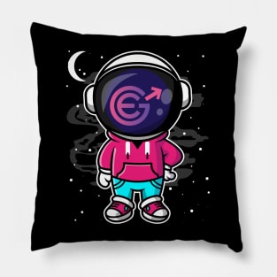 Hiphop Astronaut Evergrow Crypto EGC Coin To The Moon Crypto Token Cryptocurrency Wallet Birthday Gift For Men Women Kids Pillow