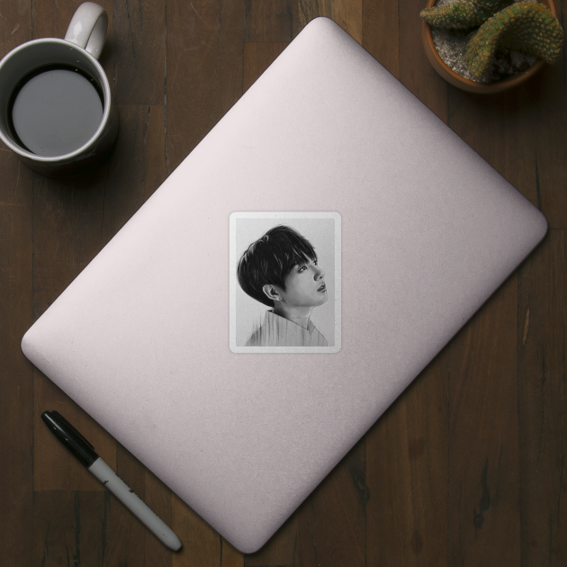 Jungkook Pencil drawings - Fanart - Sticker