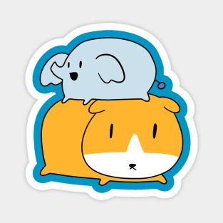 Little Elephant and Guinea Pig Magnet