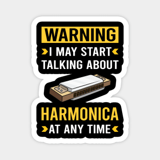 Warning Harmonica Mouth Organ Magnet