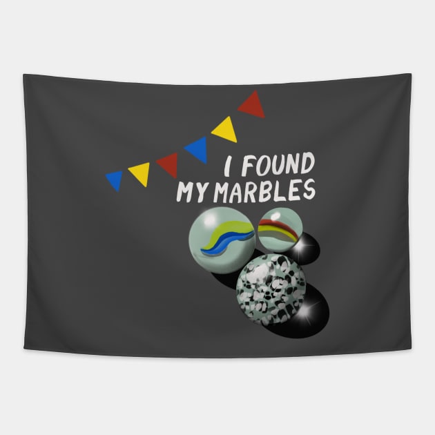 I Found My Marbles Tapestry by Alizart