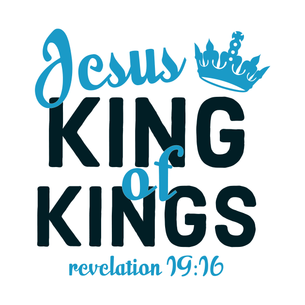 Jesus King Bible Revelation 19:16 Bible Verse by Foxxy Merch