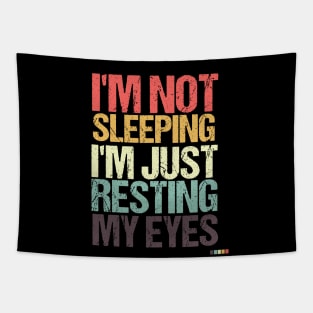 I'm Just Resting My Eyes Funny Balding Dad BOD Tapestry