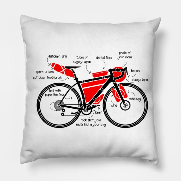 Bikebacking Pillow by mailboxdisco