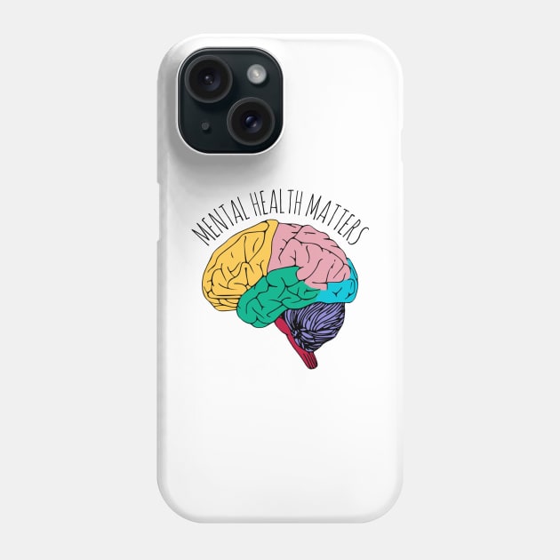 MENTAL HEALTH MATTERS Phone Case by MadEDesigns