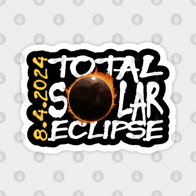 Total solar eclipse 2024 style 1 Magnet by merchbykaez