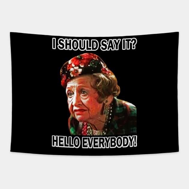 Christmas vacation - Hello Every Body Tapestry by Phenom Palace