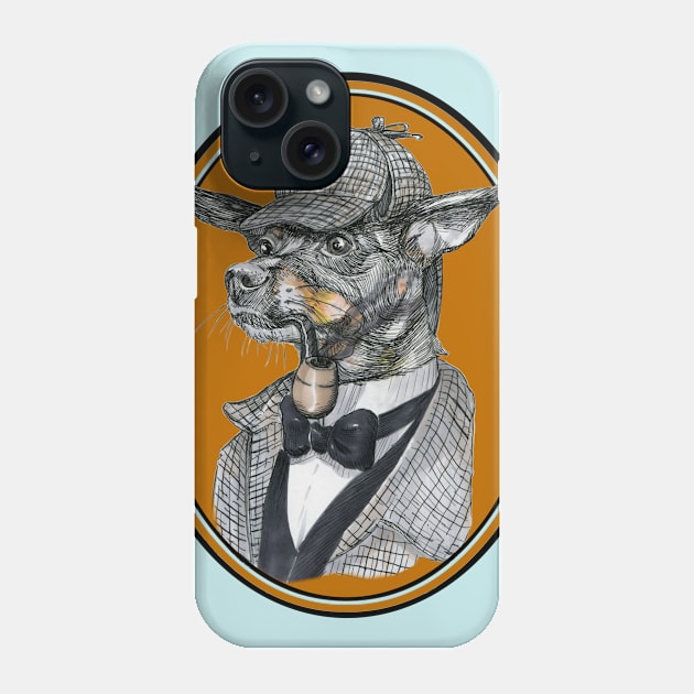 Min Pin Holmes Phone Case by natearts