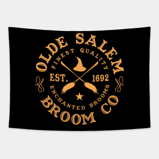 Wiccan Occult Witchcraft Salem Broom Company Tapestry