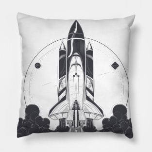 Space rocket Pillow