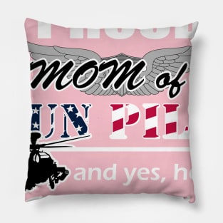 Gun Pilot - Proud Mom of a Gun Pilot Smartass Pillow