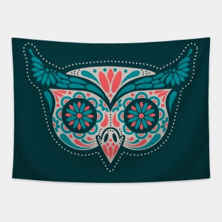 Owl Sugar Skull Tapestry