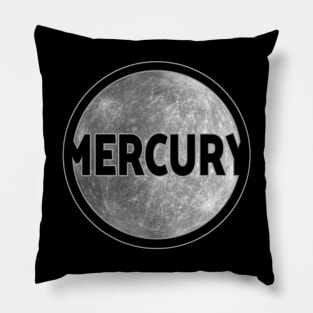 Planet Mercury with lettering gift space idea Pillow