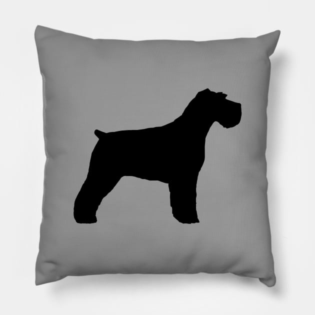 Black Schnauzer Silhouette Pillow by Coffee Squirrel