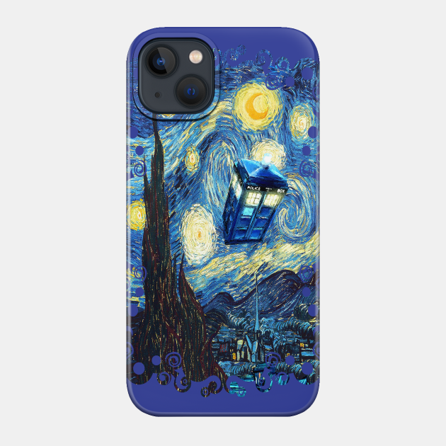 Blue Phone booth starry the night - Tardis - Phone Case