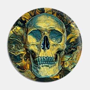 Surreal Skull Pin